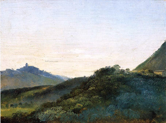  Francois-Marius Granet Italian Hills at Dawn - Art Print