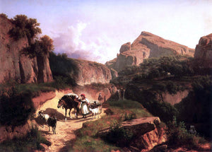  Andres Marko Italian Landscape with Sheperdess - Art Print