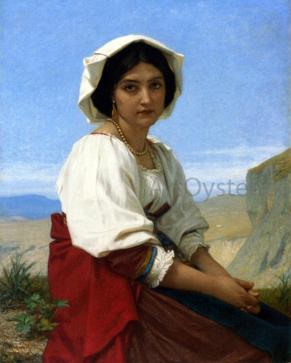  Hugues Merle Italian Maid - Art Print