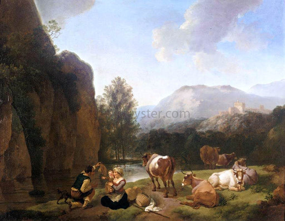  Christian Ernst Dietrich Italianate Landscape - Art Print