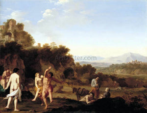  Cornelis Van Poelenburgh Italianate Landscape with Dancing Figures - Art Print