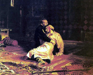  Ilia Efimovich Repin Ivan the Terrible and His Son Ivan on November 16, 1581 - Art Print