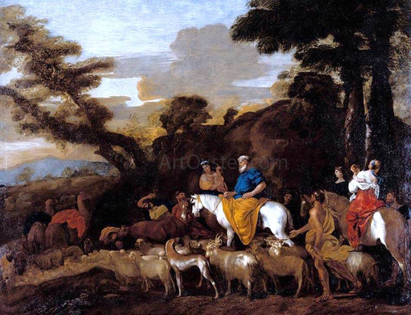  Giovanni Benedetto Castiglione Jacob Leading the Flocks of Laban - Art Print
