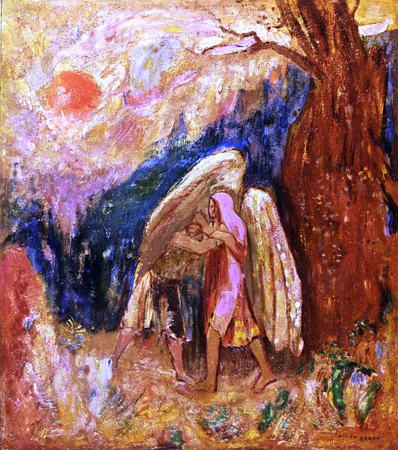  Odilon Redon Jacob Wrestling with the Angel - Art Print