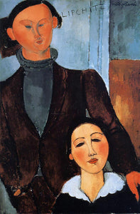  Amedeo Modigliani Jacques and Berthe Lipchitz - Art Print