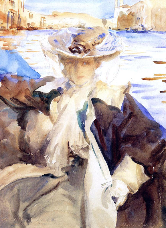  John Singer Sargent Jane de Glehn in a Gondola - Art Print