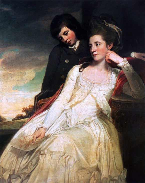  George Romney Jane Maxwell, Duchess Of Gordon And Her Son The Marquis Of Huntly - Art Print