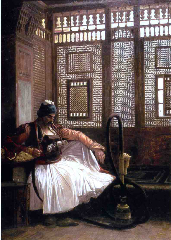  Jean-Leon Gerome Janissary Smoking - Art Print