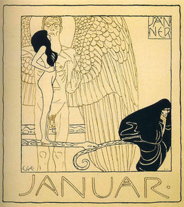  Gustav Klimt Januar - Art Print