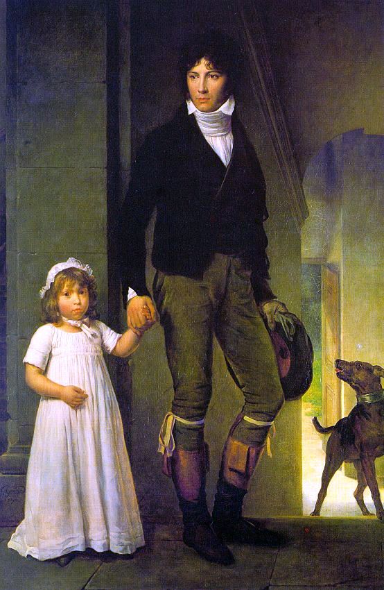  Baron Francois Gerard Jean-Baptiste Isabey and his Daughter - Art Print