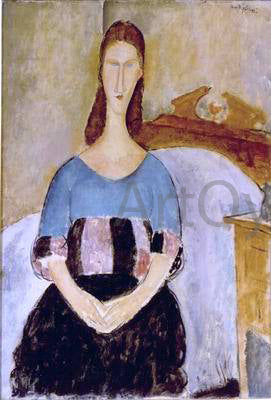  Amedeo Modigliani Jeanne Hebuterne, Seated - Art Print