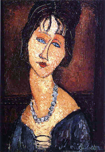  Amedeo Modigliani Jeanne Hebuterne with Necklace - Art Print