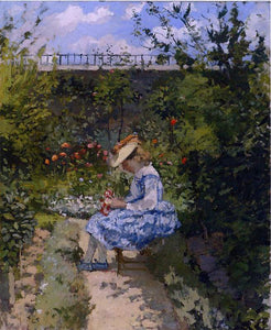  Camille Pissarro Jeanne in the Garden, Pontoise - Art Print