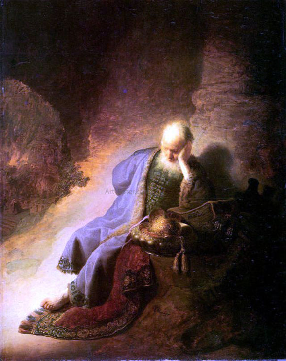  Rembrandt Van Rijn Jeremiah Lamenting the Destruction of Jerusalem - Art Print