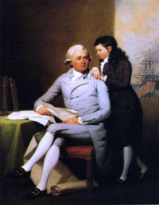  John Trumbull Jeremiah Wadsworth and His Son Daniel Wadsworth - Art Print