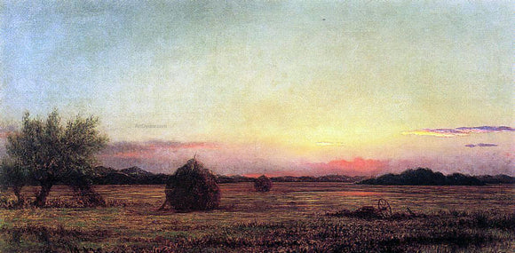  Martin Johnson Heade Jersey Meadows with Ruins of a Haycart - Art Print