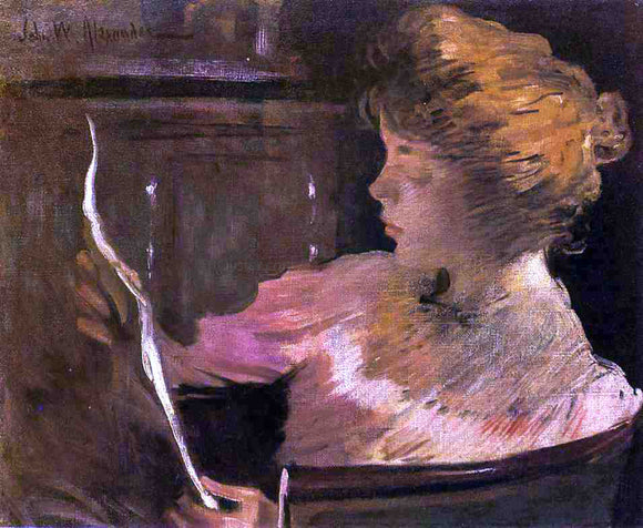  John White Alexander Jesse Steele Reading - Art Print