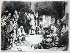  Rembrandt Van Rijn Jesus Preaching; called the 'La Tombe' - Art Print