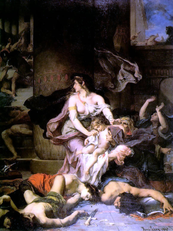  Henri Leopold Levy Joas sauve du massacre des petits fils d'Athalie - Art Print