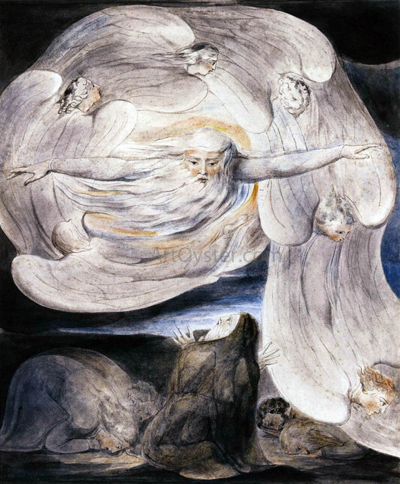  William Blake Job Confessing his Presumption to God who Answers from the Whirlwind - Art Print