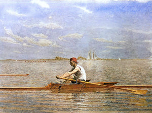  Thomas Eakins John Biglin in a Single Scull - Art Print