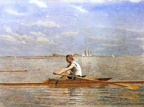  Thomas Eakins John Biglin in a Single Scull - Art Print