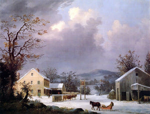  George Henry Durrie Jones Inn, Winter - Art Print