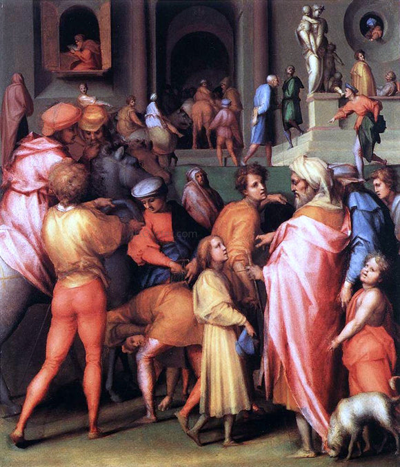  Jacopo Pontormo Joseph Being Sold to Potiphar - Art Print
