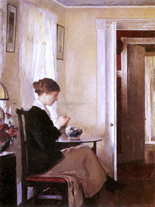  Edmund Tarbell Josephine Knitting - Art Print