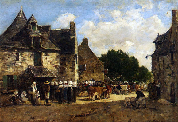  Eugene-Louis Boudin Jour de fiore, Le Faou - Art Print