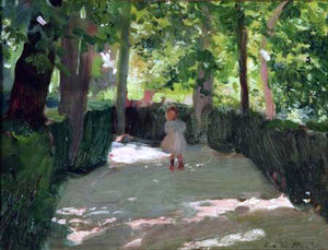  Cecilio Pla y Gallardo Jugando en el Parque - Art Print