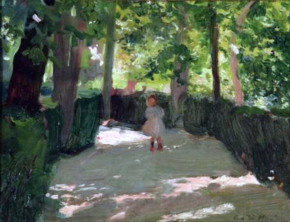  Cecilio Pla y Gallardo Jugando en el Parque - Art Print