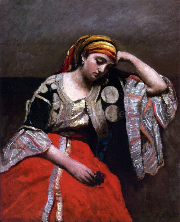  Jean-Baptiste-Camille Corot Juive d'Alger (also known as L'Italienne) - Art Print