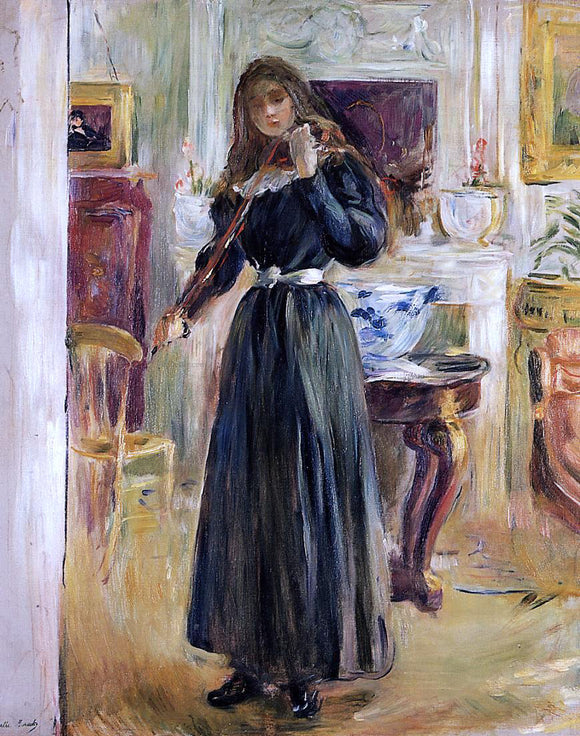  Berthe Morisot Julie Playing a Violin - Art Print