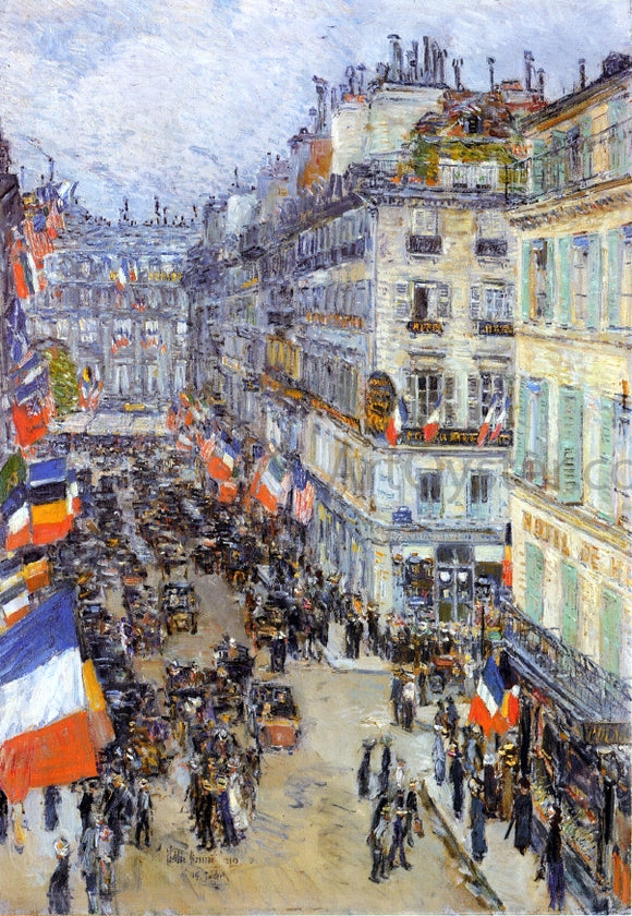  Frederick Childe Hassam July Fourteenth, Rue Daunou - Art Print