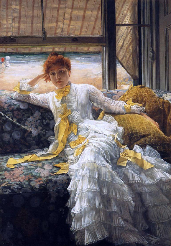  James Tissot July: Specimen of a Portrait - Art Print