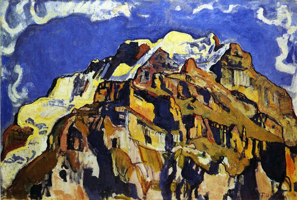  Ferdinand Hodler Jungfrau and Silverhorn, as Seen from Murren - Art Print