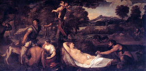  Titian Jupiter and Anthiope (Pardo-Venus) - Art Print