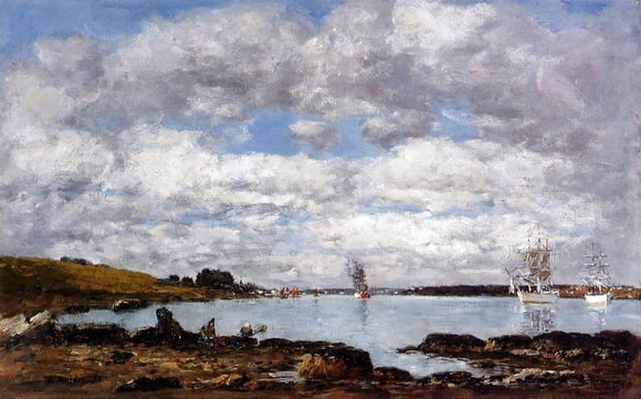  Eugene-Louis Boudin Kerhorl, the Bay, Mouth of the River Landerneau - Art Print