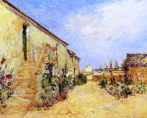  Ferdinand Du Puigaudeau Kervaudu Garden, Climbing Roses - Art Print