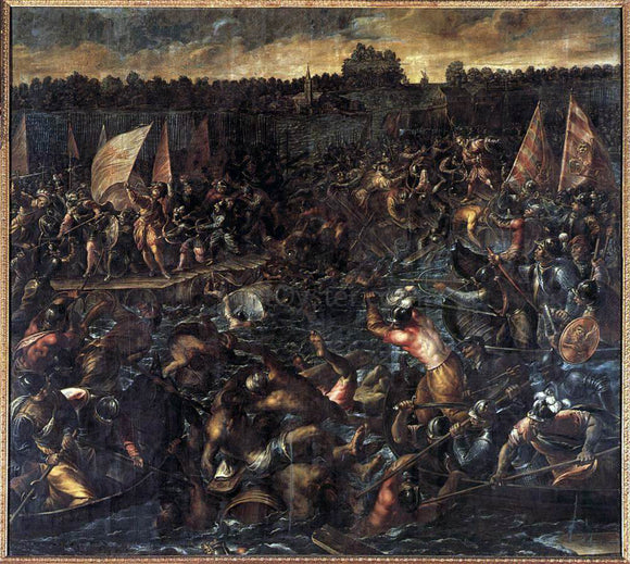  Andrea Vicentino King Pippin's Army Trying to Reach Venice - Art Print