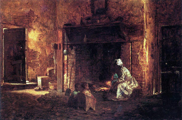  Eastman Johnson Kitchen at Mount Vernon - Art Print