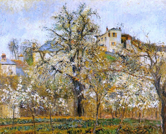  Camille Pissarro Kitchen Garden with Trees in Flower, Spring, Pontoise - Art Print