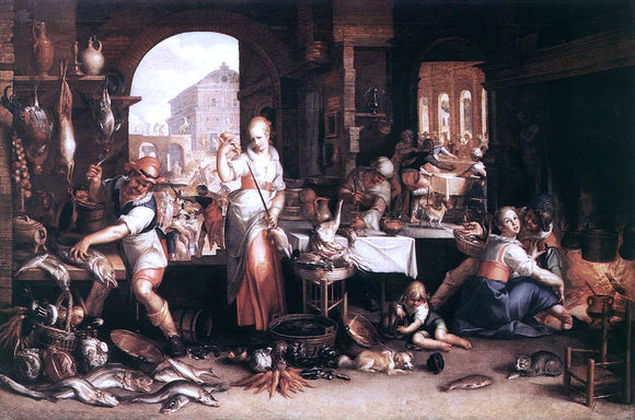  Joachim Wtewael Kitchen Scene - Art Print