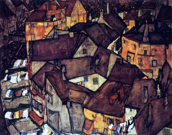  Egon Schiele Krumau Town Crescent I - Art Print
