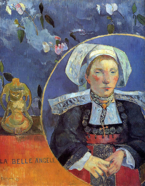  Paul Gauguin La Belle Angele (also known as Madame Angele Satre, the Inkeeper at Pont-Aven) - Art Print