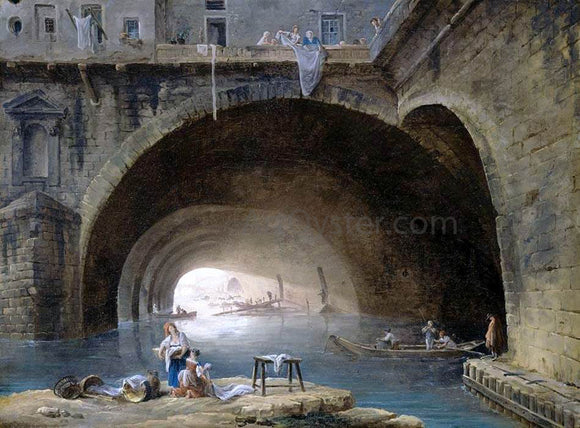  Hubert Robert La Bievre - Art Print