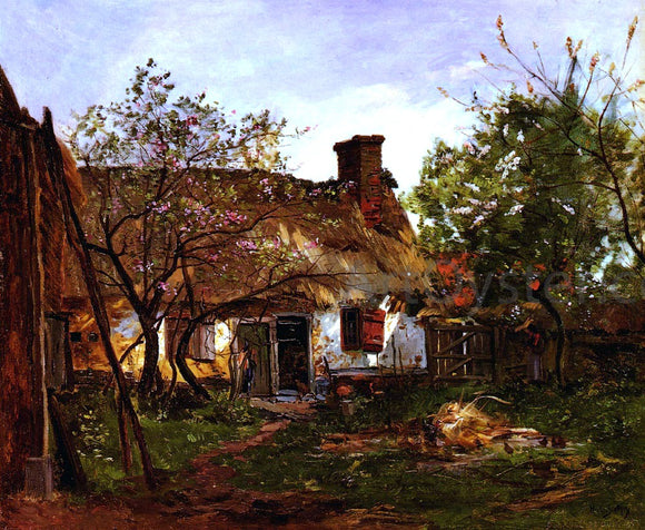  Hippolyte Camille Delpy La Chaumiere A Berneval - Art Print
