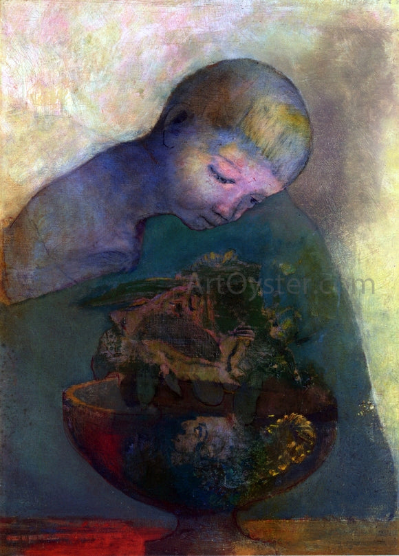  Odilon Redon La Coupe du Devenir (also known as L'Enfant a la Coupe) - Art Print