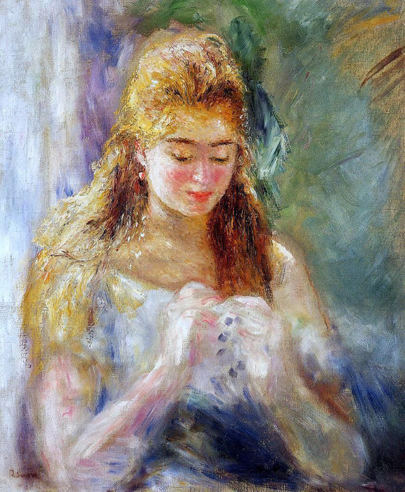  Pierre Auguste Renoir La Couseuse - Art Print